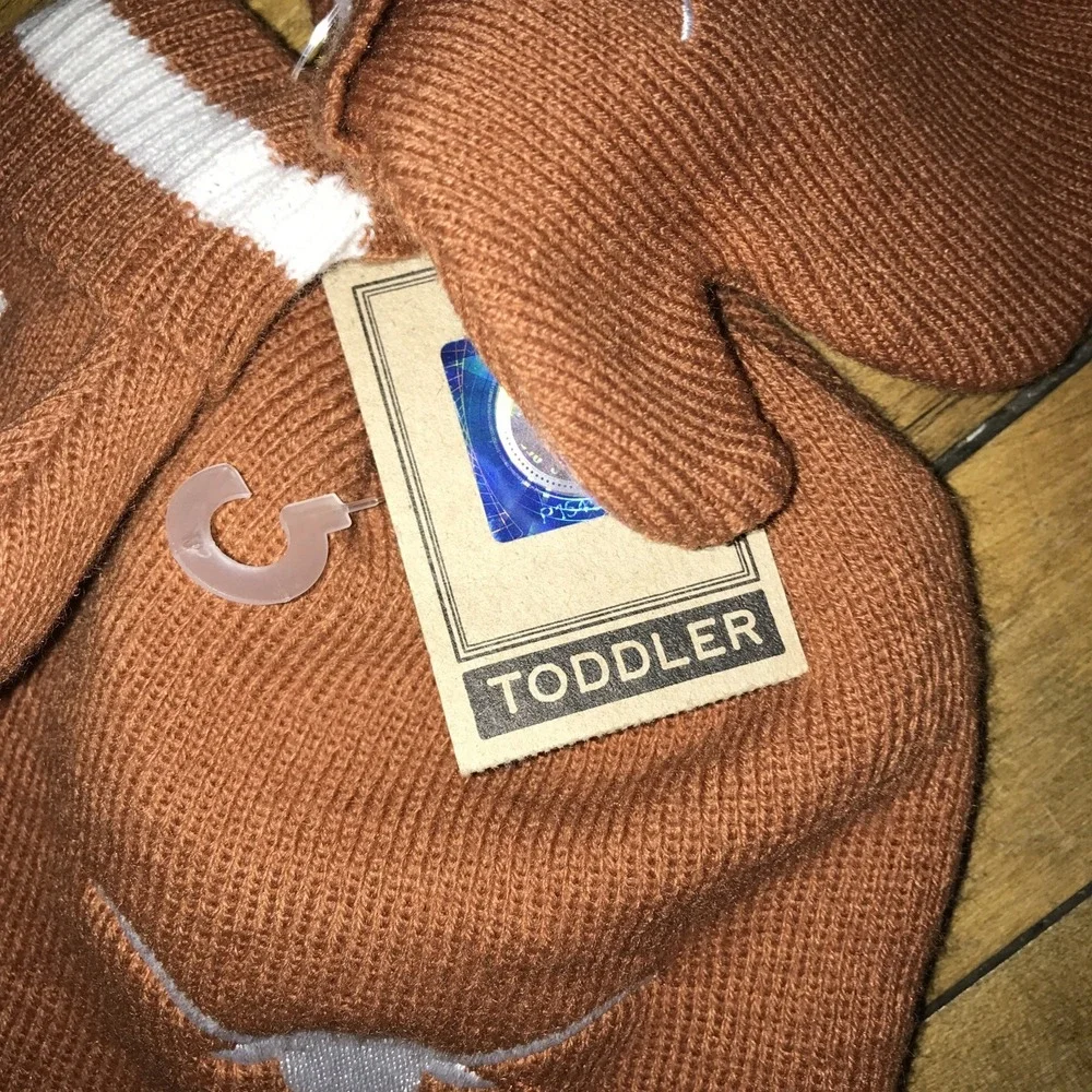 Texas Longhorns '47 Brand Toddler‎ 3-piece Winter Set Hats/Gloves NWT